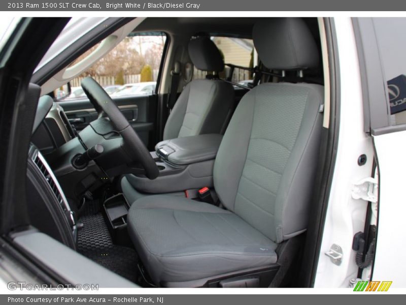 Bright White / Black/Diesel Gray 2013 Ram 1500 SLT Crew Cab
