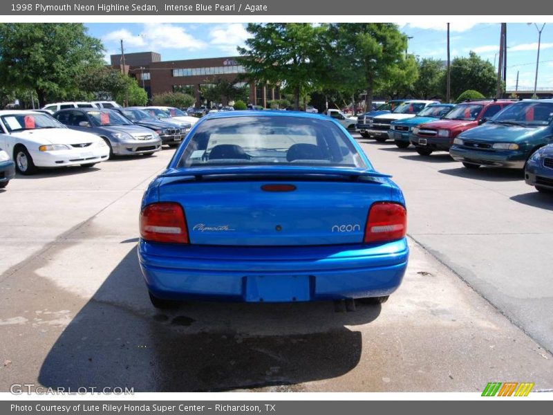 Intense Blue Pearl / Agate 1998 Plymouth Neon Highline Sedan