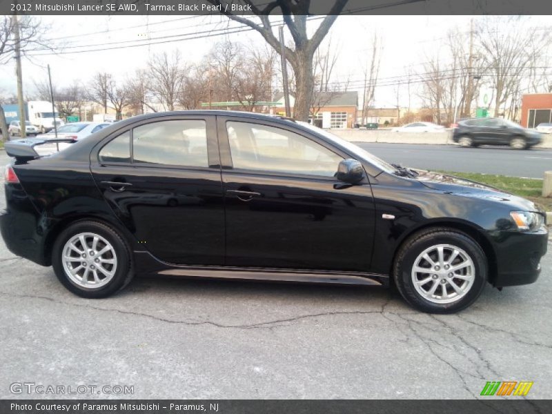 Tarmac Black Pearl / Black 2012 Mitsubishi Lancer SE AWD