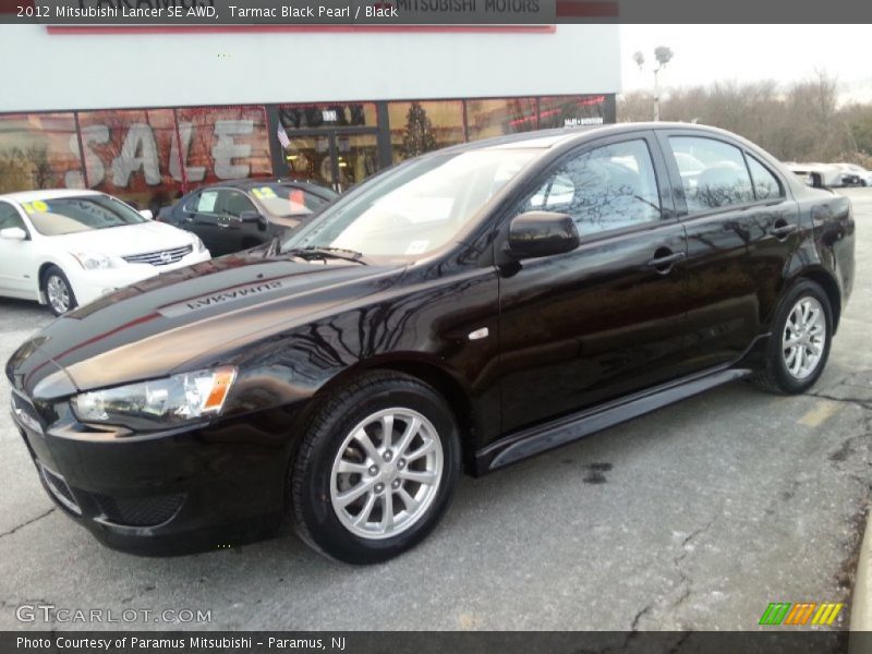 Tarmac Black Pearl / Black 2012 Mitsubishi Lancer SE AWD