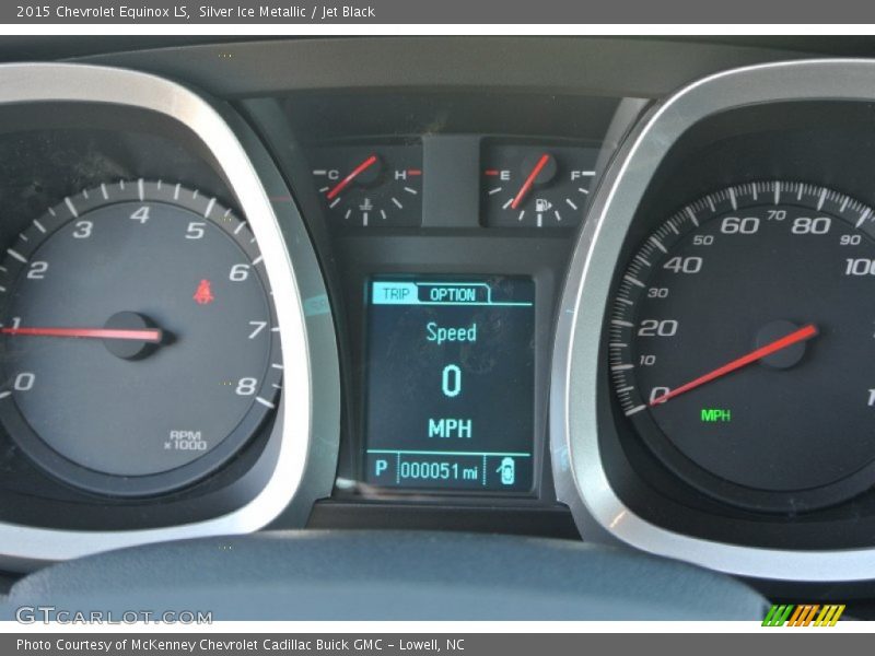 Silver Ice Metallic / Jet Black 2015 Chevrolet Equinox LS