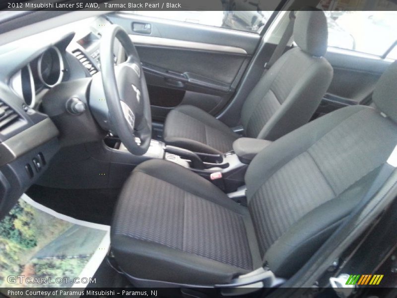 Tarmac Black Pearl / Black 2012 Mitsubishi Lancer SE AWD
