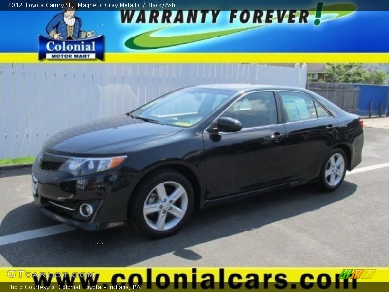 Magnetic Gray Metallic / Black/Ash 2012 Toyota Camry SE