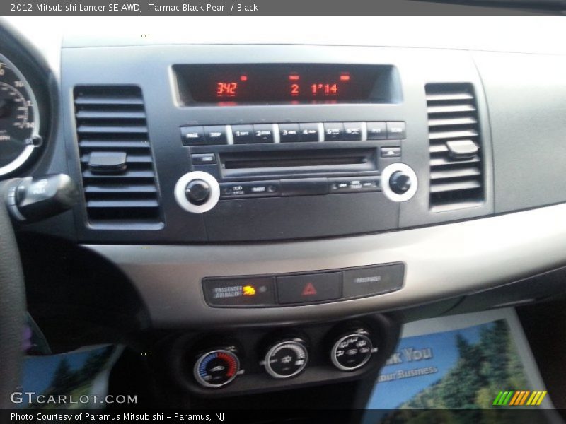 Tarmac Black Pearl / Black 2012 Mitsubishi Lancer SE AWD