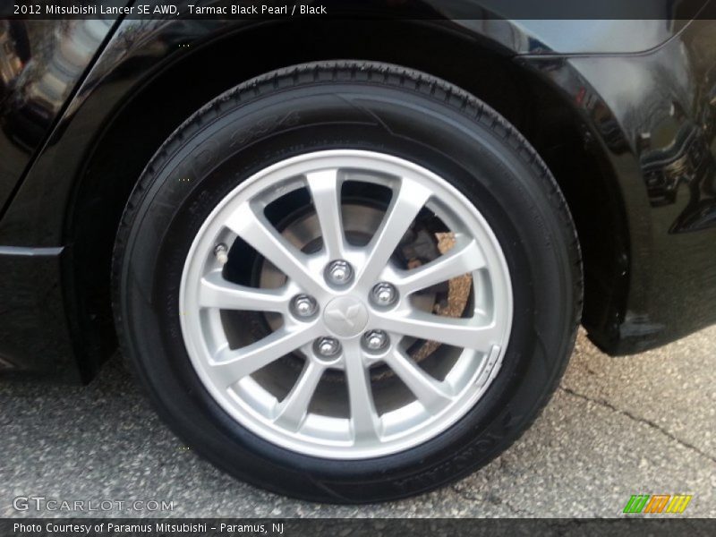 Tarmac Black Pearl / Black 2012 Mitsubishi Lancer SE AWD