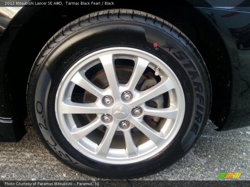 Tarmac Black Pearl / Black 2012 Mitsubishi Lancer SE AWD