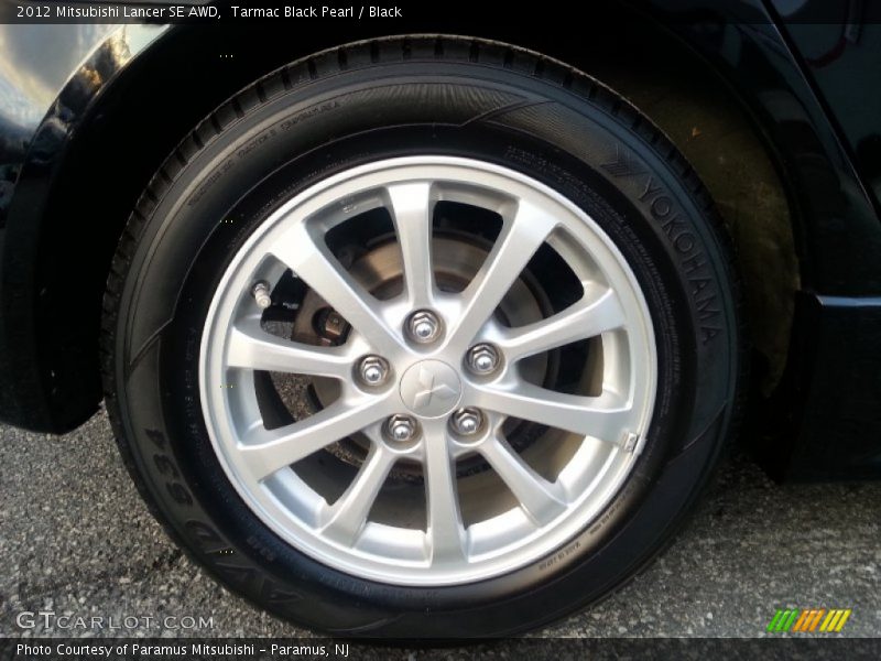 Tarmac Black Pearl / Black 2012 Mitsubishi Lancer SE AWD