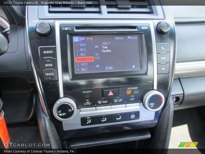 Magnetic Gray Metallic / Black/Ash 2012 Toyota Camry SE
