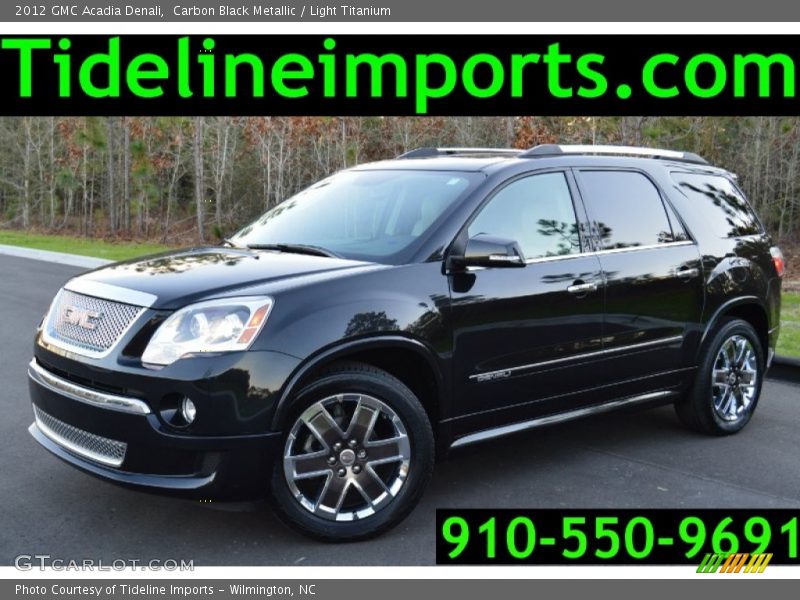 Carbon Black Metallic / Light Titanium 2012 GMC Acadia Denali