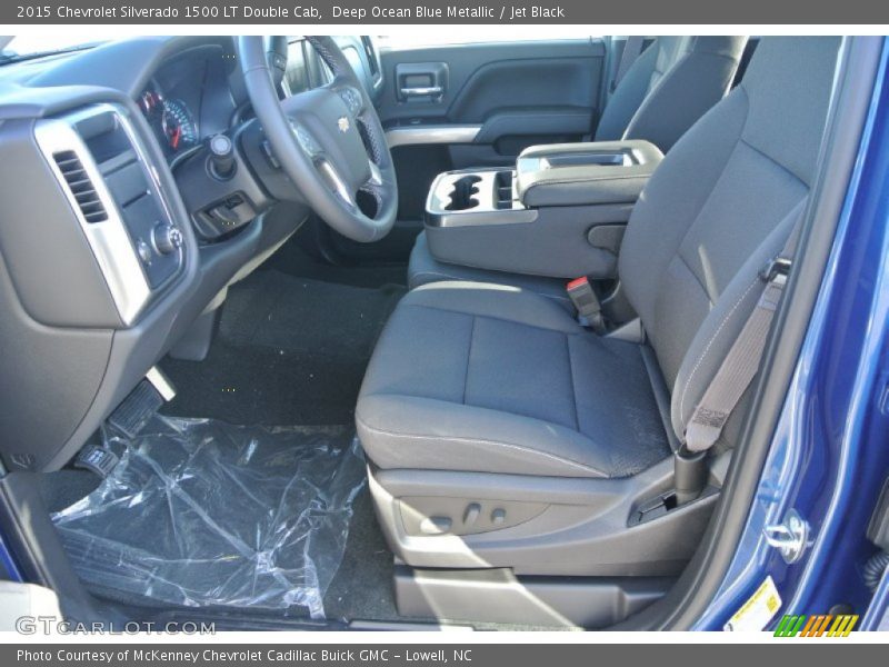 Deep Ocean Blue Metallic / Jet Black 2015 Chevrolet Silverado 1500 LT Double Cab