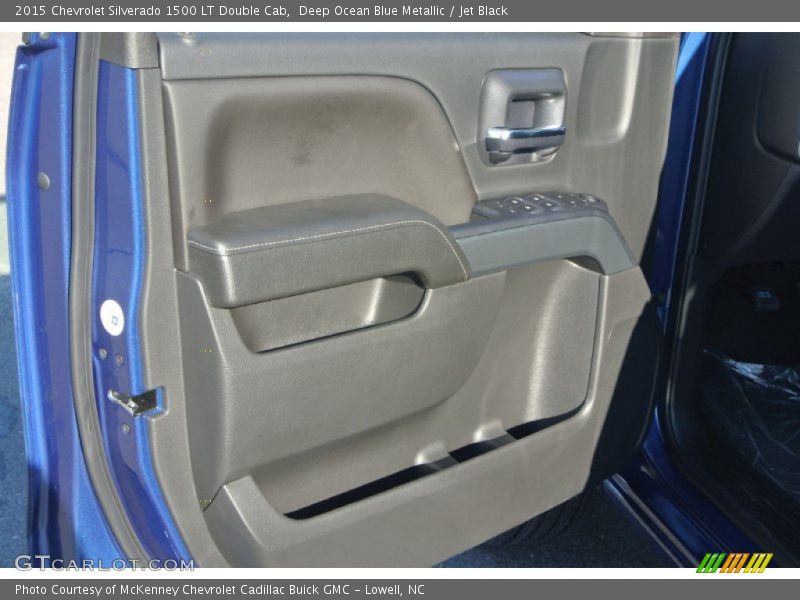 Deep Ocean Blue Metallic / Jet Black 2015 Chevrolet Silverado 1500 LT Double Cab