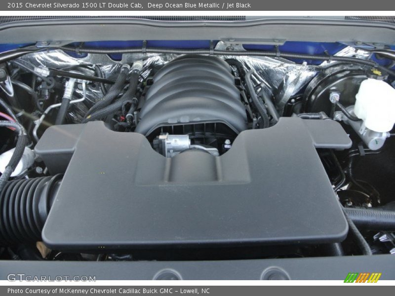 Deep Ocean Blue Metallic / Jet Black 2015 Chevrolet Silverado 1500 LT Double Cab