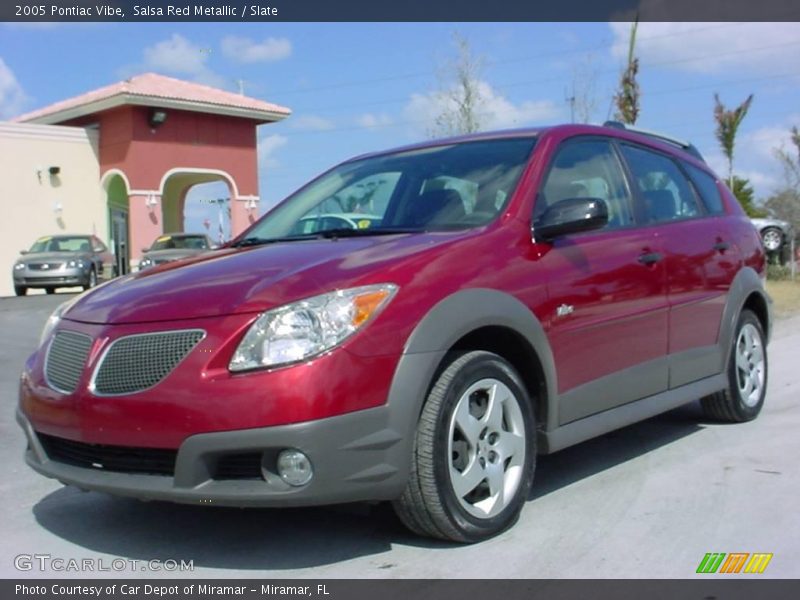 Salsa Red Metallic / Slate 2005 Pontiac Vibe