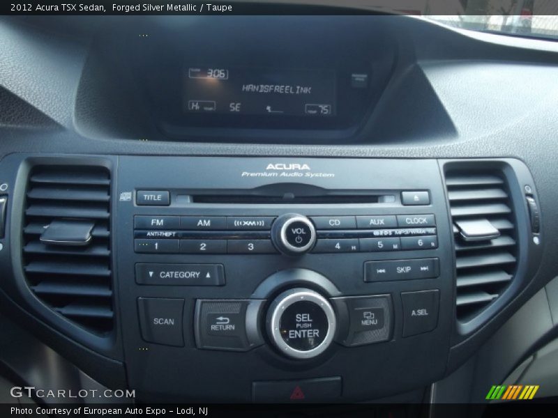 Forged Silver Metallic / Taupe 2012 Acura TSX Sedan