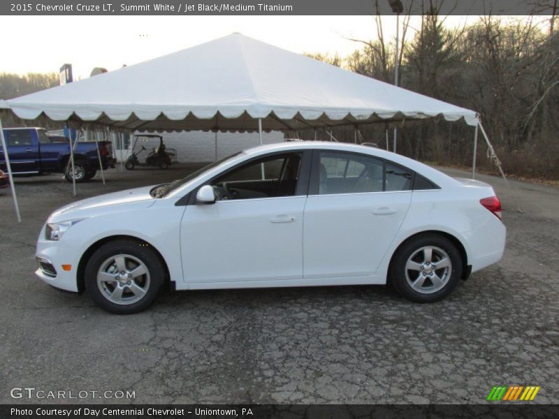 Summit White / Jet Black/Medium Titanium 2015 Chevrolet Cruze LT