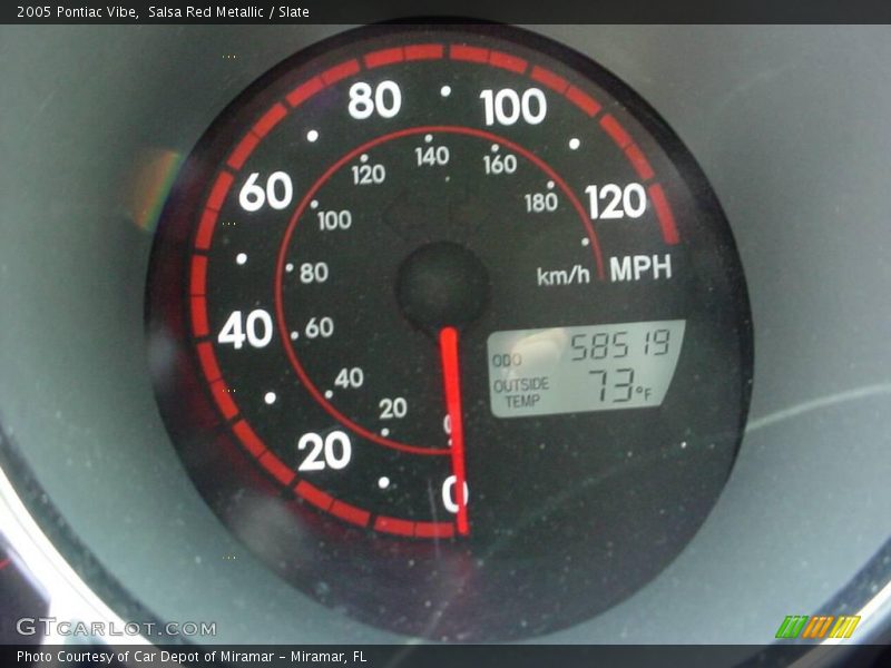 Salsa Red Metallic / Slate 2005 Pontiac Vibe