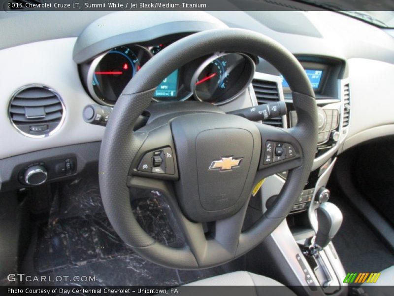 Summit White / Jet Black/Medium Titanium 2015 Chevrolet Cruze LT