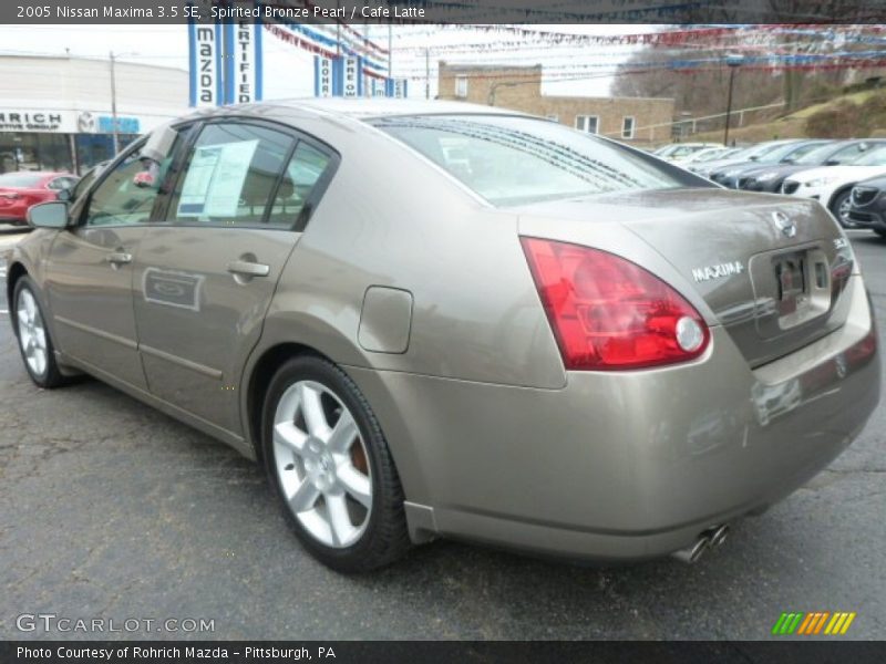 Spirited Bronze Pearl / Cafe Latte 2005 Nissan Maxima 3.5 SE