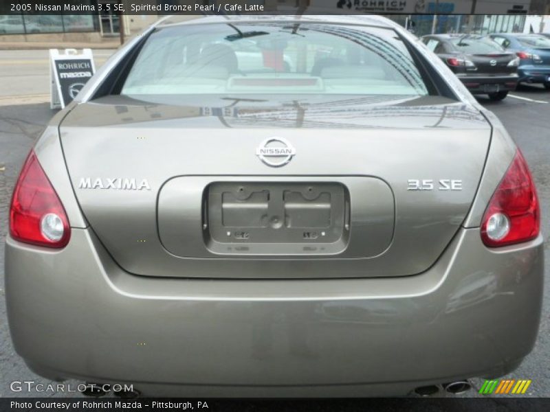 Spirited Bronze Pearl / Cafe Latte 2005 Nissan Maxima 3.5 SE
