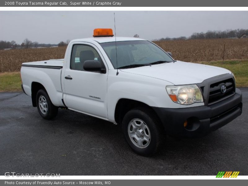 Super White / Graphite Gray 2008 Toyota Tacoma Regular Cab