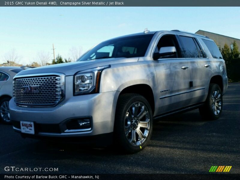 Champagne Silver Metallic / Jet Black 2015 GMC Yukon Denali 4WD