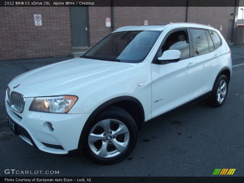 Alpine White / Chestnut 2012 BMW X3 xDrive 28i