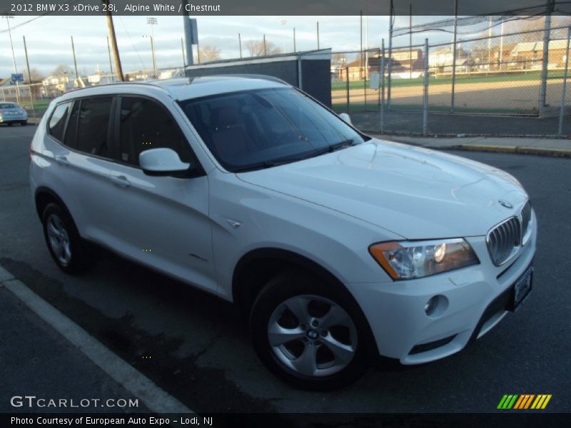 Alpine White / Chestnut 2012 BMW X3 xDrive 28i