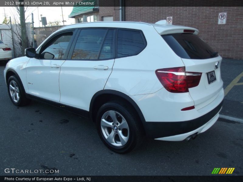 Alpine White / Chestnut 2012 BMW X3 xDrive 28i