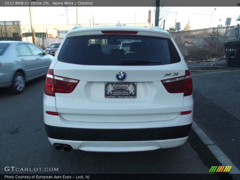 Alpine White / Chestnut 2012 BMW X3 xDrive 28i