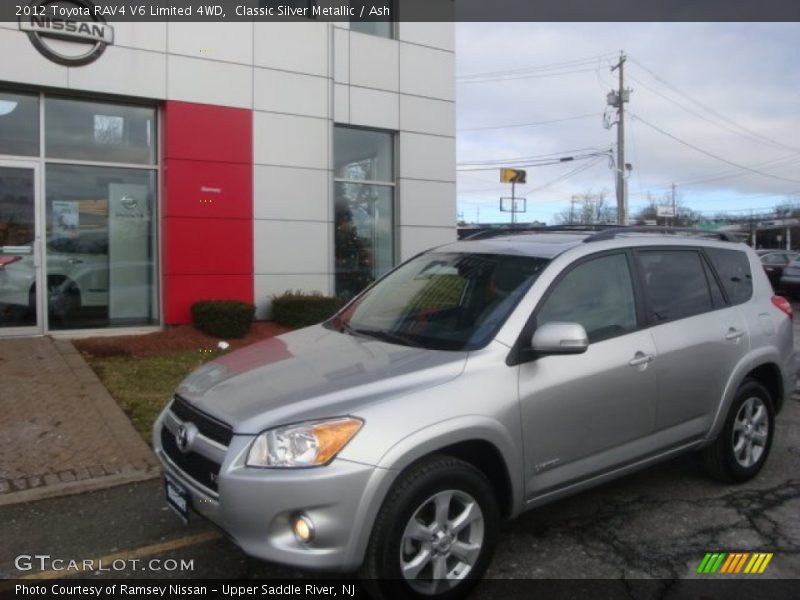 Classic Silver Metallic / Ash 2012 Toyota RAV4 V6 Limited 4WD