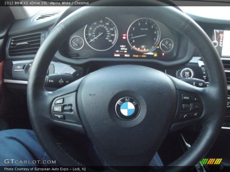 Alpine White / Chestnut 2012 BMW X3 xDrive 28i