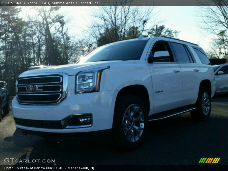 Summit White / Cocoa/Dune 2015 GMC Yukon SLT 4WD