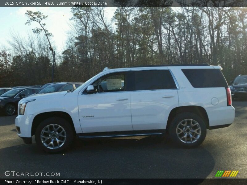 Summit White / Cocoa/Dune 2015 GMC Yukon SLT 4WD