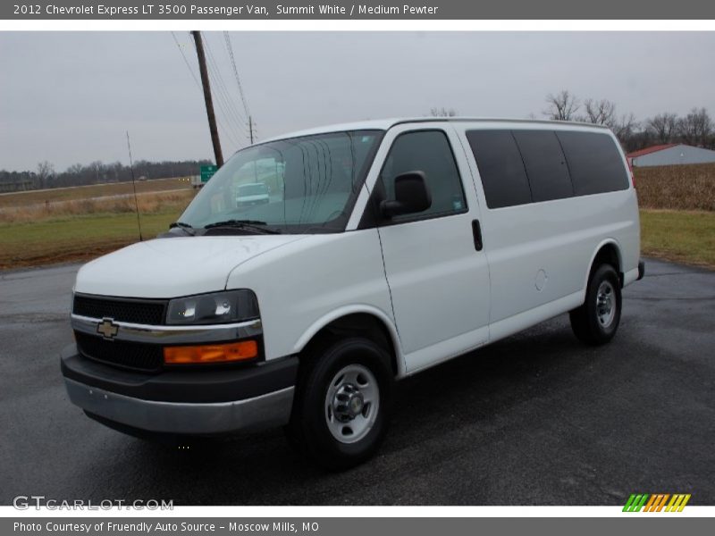 Summit White / Medium Pewter 2012 Chevrolet Express LT 3500 Passenger Van