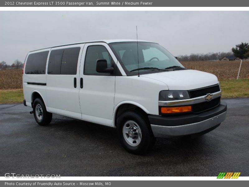 Summit White / Medium Pewter 2012 Chevrolet Express LT 3500 Passenger Van