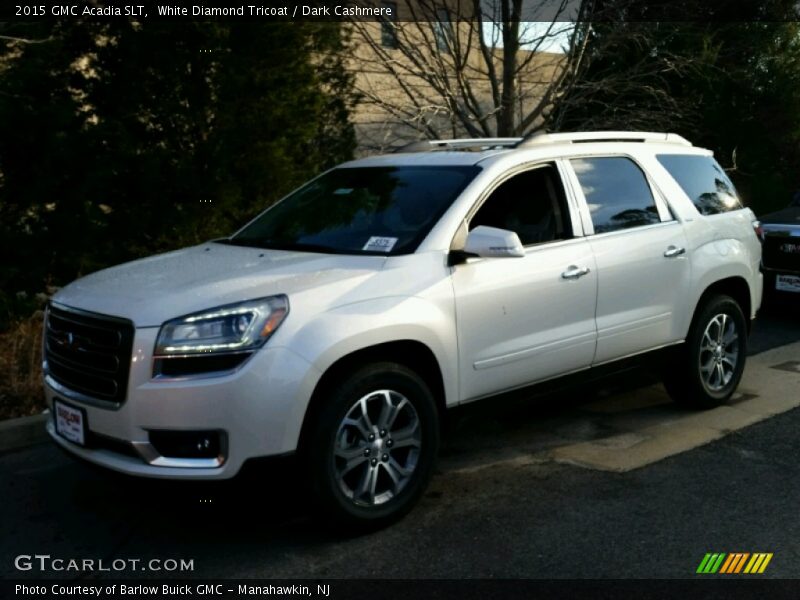 White Diamond Tricoat / Dark Cashmere 2015 GMC Acadia SLT