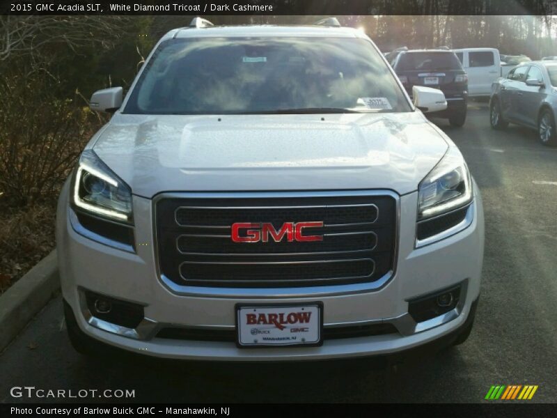 White Diamond Tricoat / Dark Cashmere 2015 GMC Acadia SLT