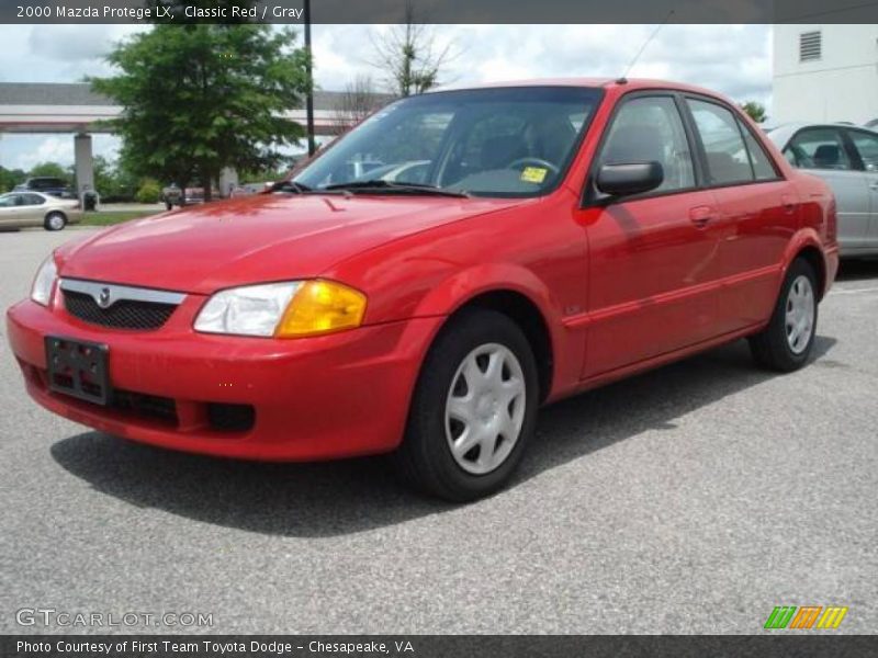 Classic Red / Gray 2000 Mazda Protege LX