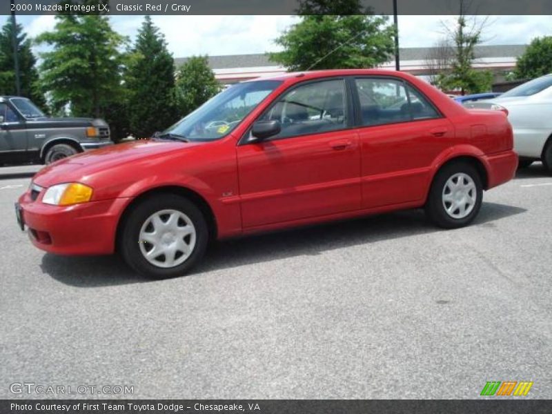 Classic Red / Gray 2000 Mazda Protege LX