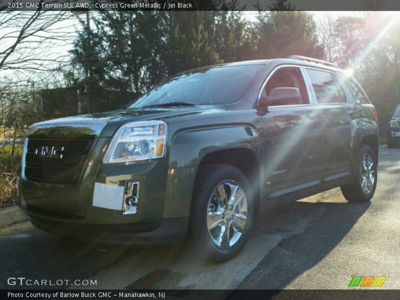 Cypress Green Metallic / Jet Black 2015 GMC Terrain SLE AWD