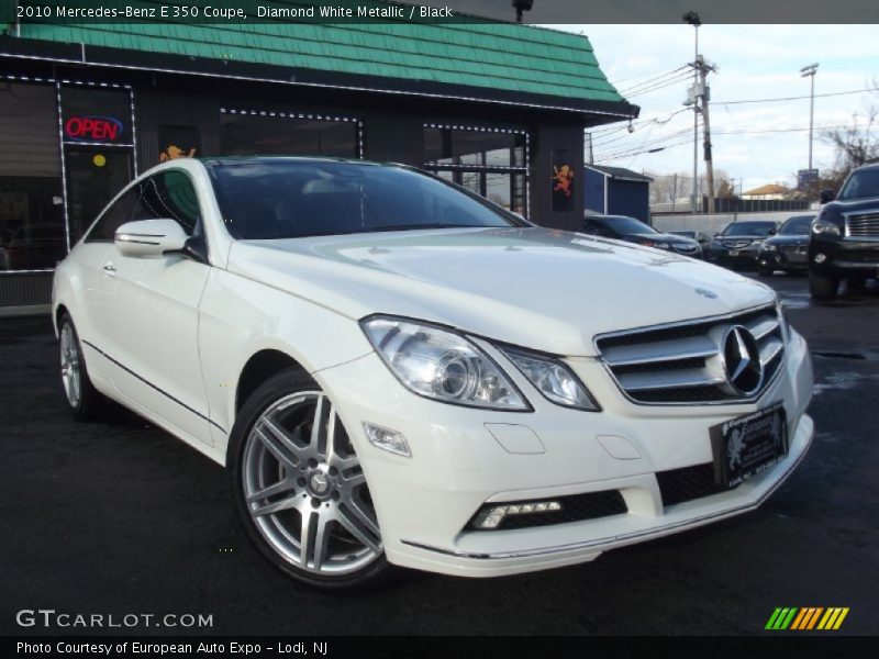 Diamond White Metallic / Black 2010 Mercedes-Benz E 350 Coupe