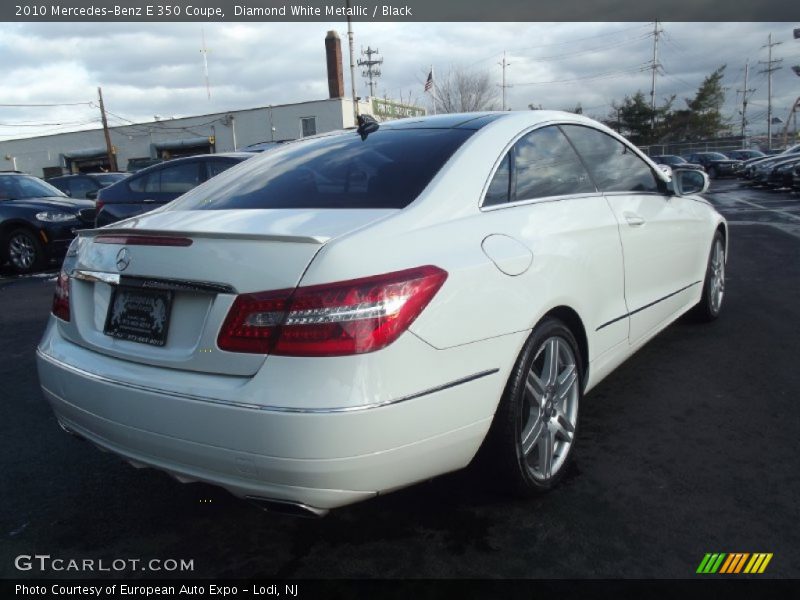 Diamond White Metallic / Black 2010 Mercedes-Benz E 350 Coupe
