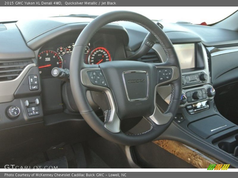 Quicksilver Metallic / Jet Black 2015 GMC Yukon XL Denali 4WD