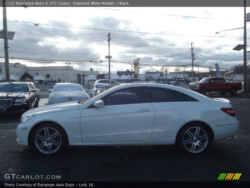 Diamond White Metallic / Black 2010 Mercedes-Benz E 350 Coupe