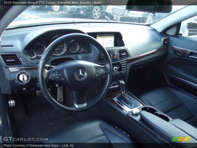 Diamond White Metallic / Black 2010 Mercedes-Benz E 350 Coupe