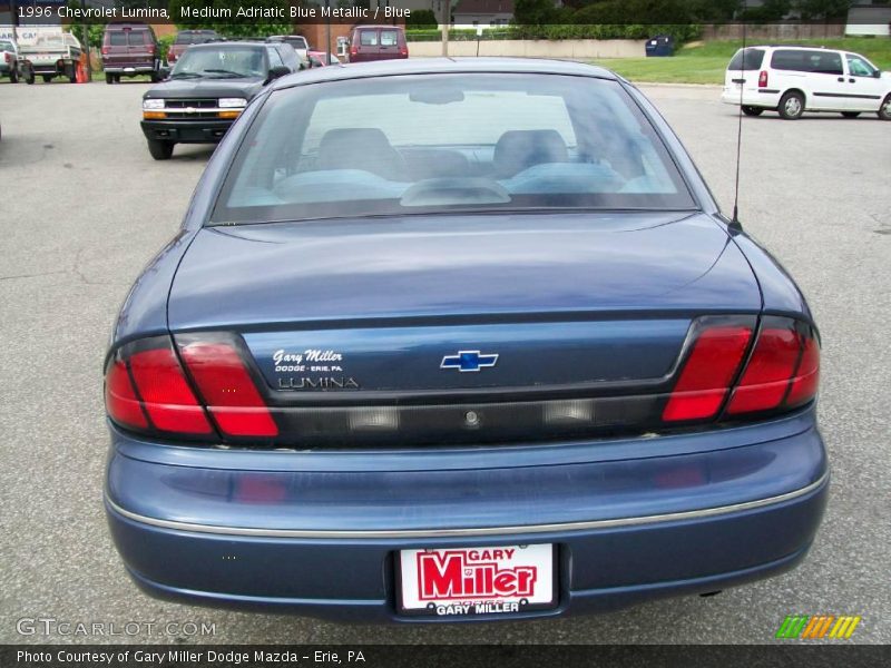 Medium Adriatic Blue Metallic / Blue 1996 Chevrolet Lumina