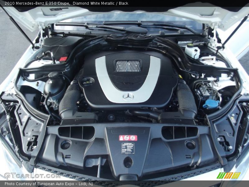 Diamond White Metallic / Black 2010 Mercedes-Benz E 350 Coupe