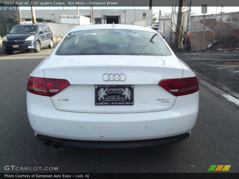 Ibis White / Cinnamon Brown 2012 Audi A5 2.0T quattro Coupe