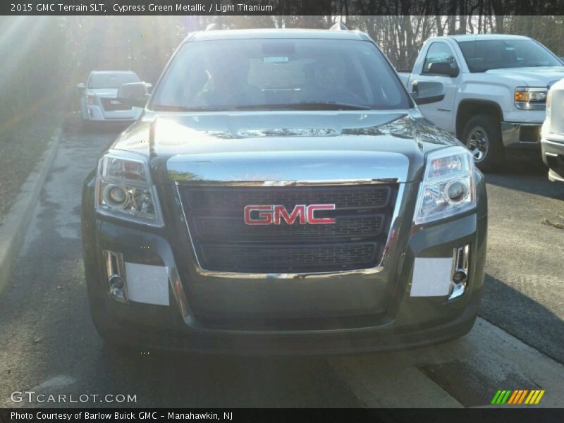 Cypress Green Metallic / Light Titanium 2015 GMC Terrain SLT
