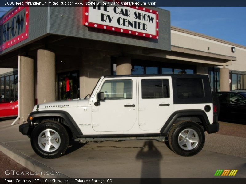 Stone White / Dark Khaki/Medium Khaki 2008 Jeep Wrangler Unlimited Rubicon 4x4